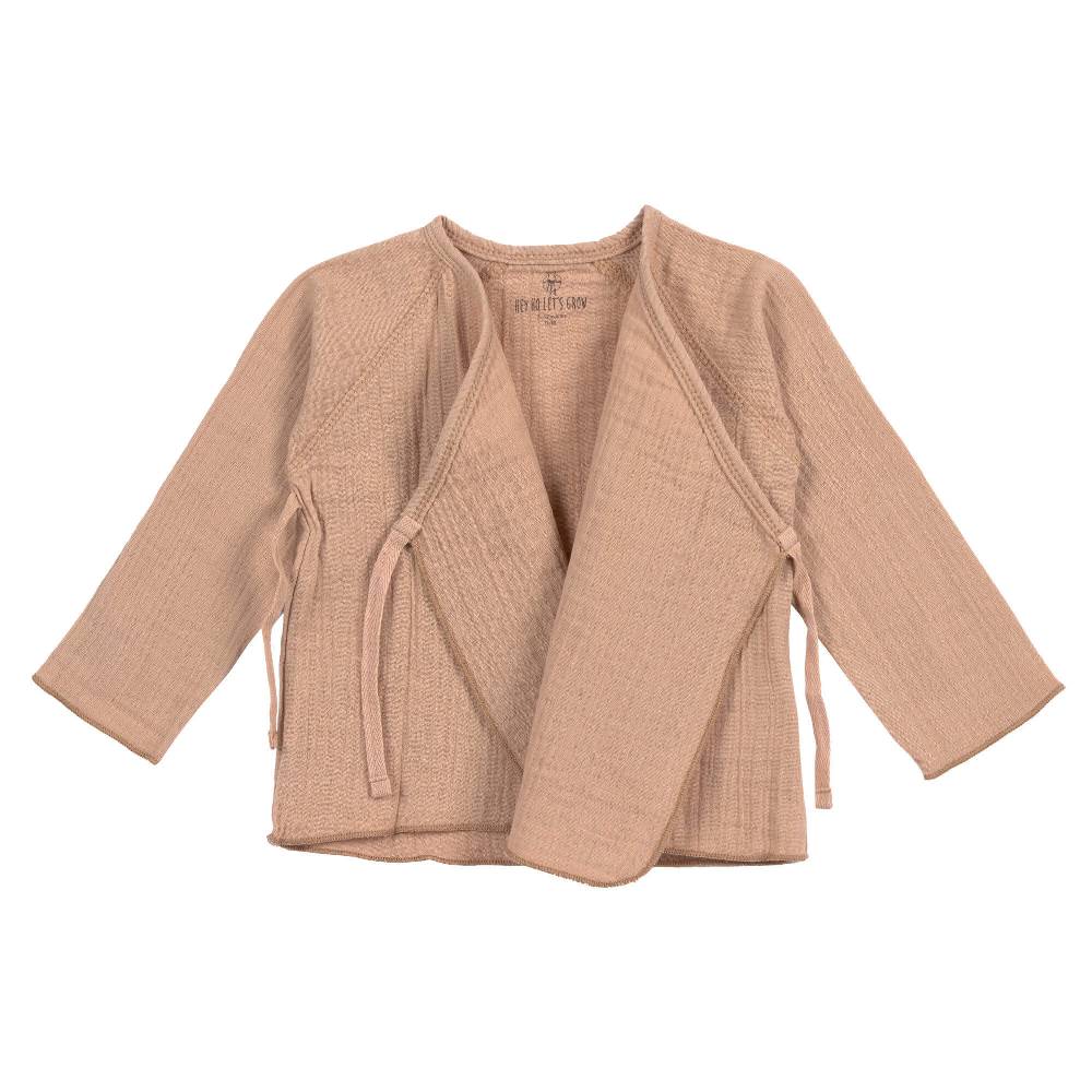 Lässig Musselin Wickelshirt - Bio Baumwolle, Orange im Angebot