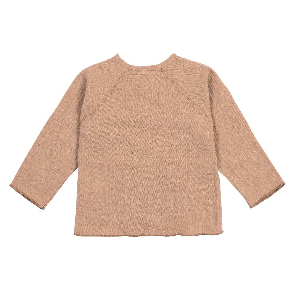 Lässig Musselin Wickelshirt - Bio Baumwolle, Orange im Angebot