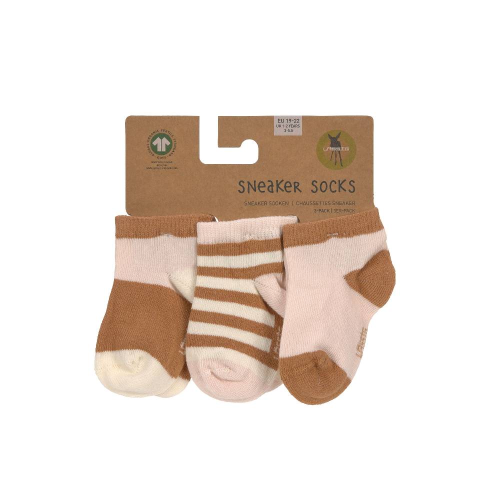 Lässig Kinder Sneaker Socken (3er-Set), Rosa Karamell Kostenloser Versand