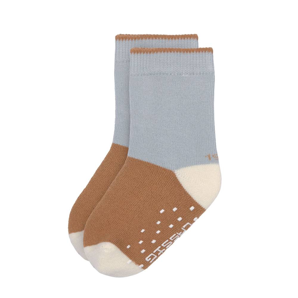 Lässig Kinder Antirutsch-Socken (2er-Set), Hellblau Karamell Günstig kaufen