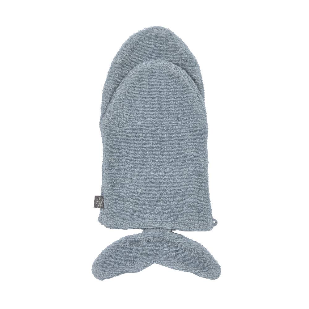 Lässig Spiel-Waschhandschuh GOTS, Wal Blau Großer Ausverkauf
