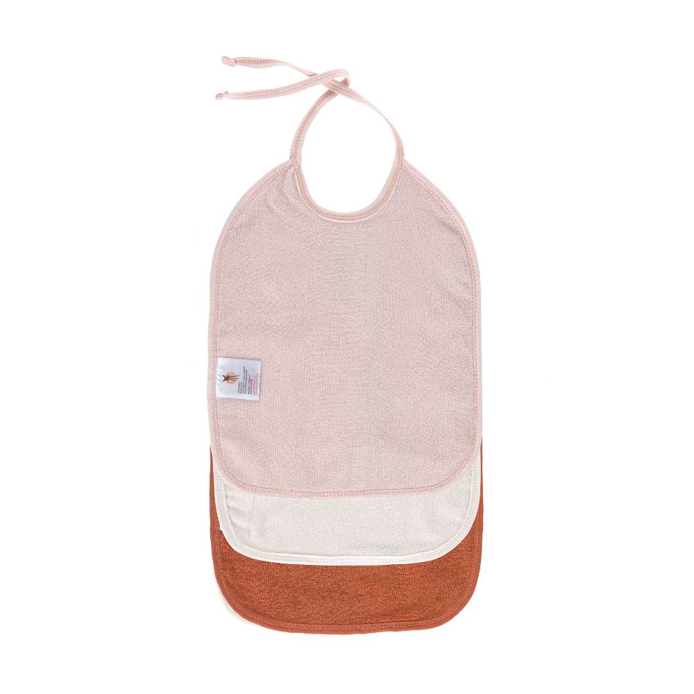 Lässig Mull Lätzchen (3 Stk) - Bib, Powder Pink Milky Rust Flash Sale