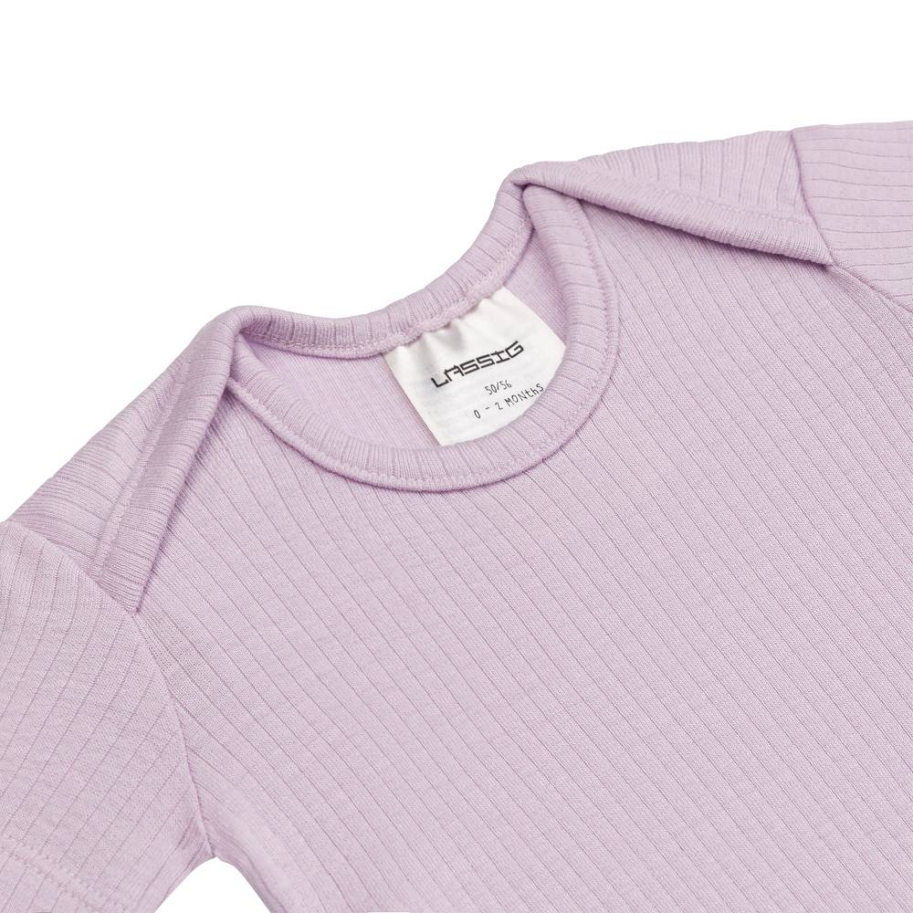 Lässig Baby Body Kurzarm - gerippt, Lila Begrenztes Angebot