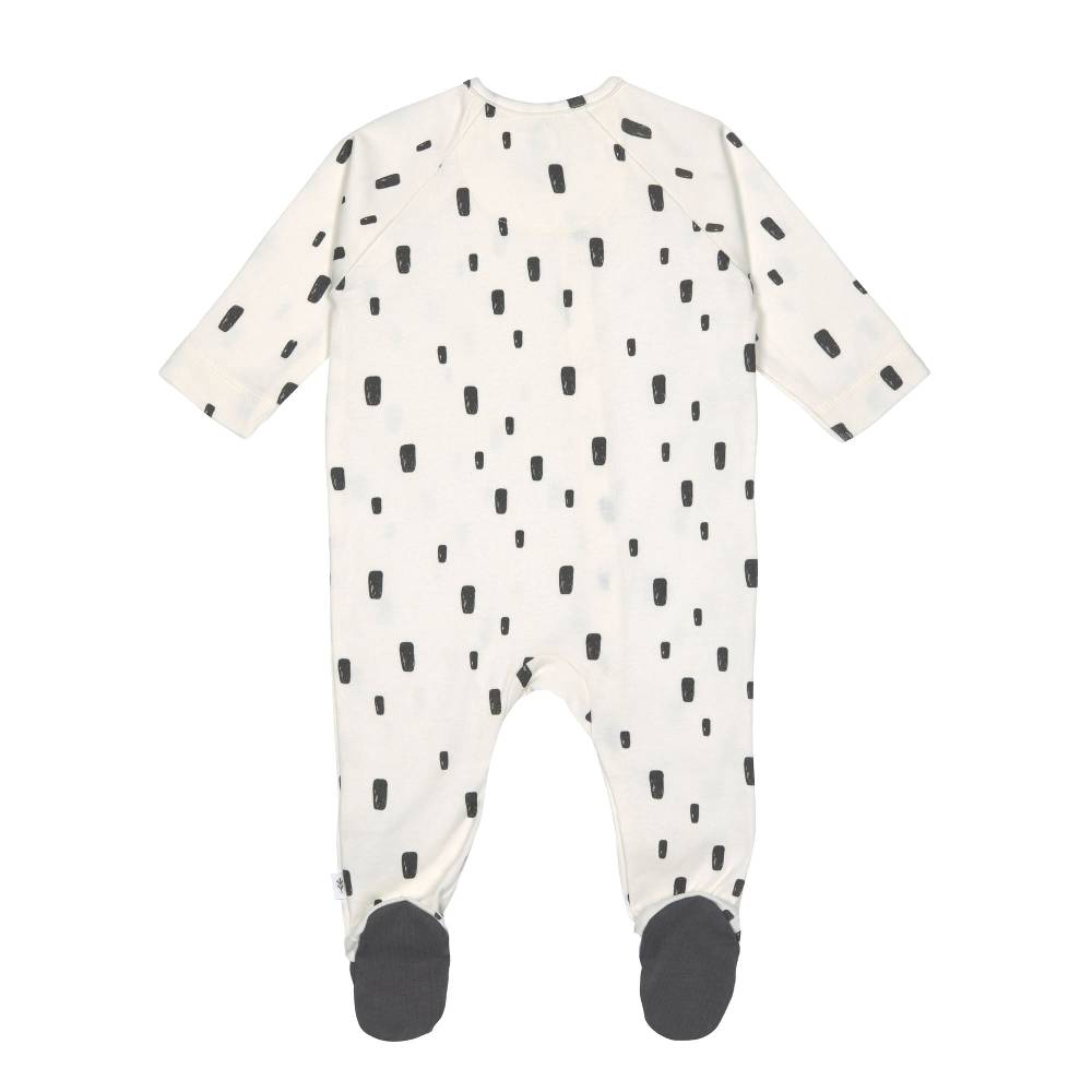 Lässig Baby Schlafanzug mit Füßen - Bio Baumwolle, Bricks, Weiß Online Shopping