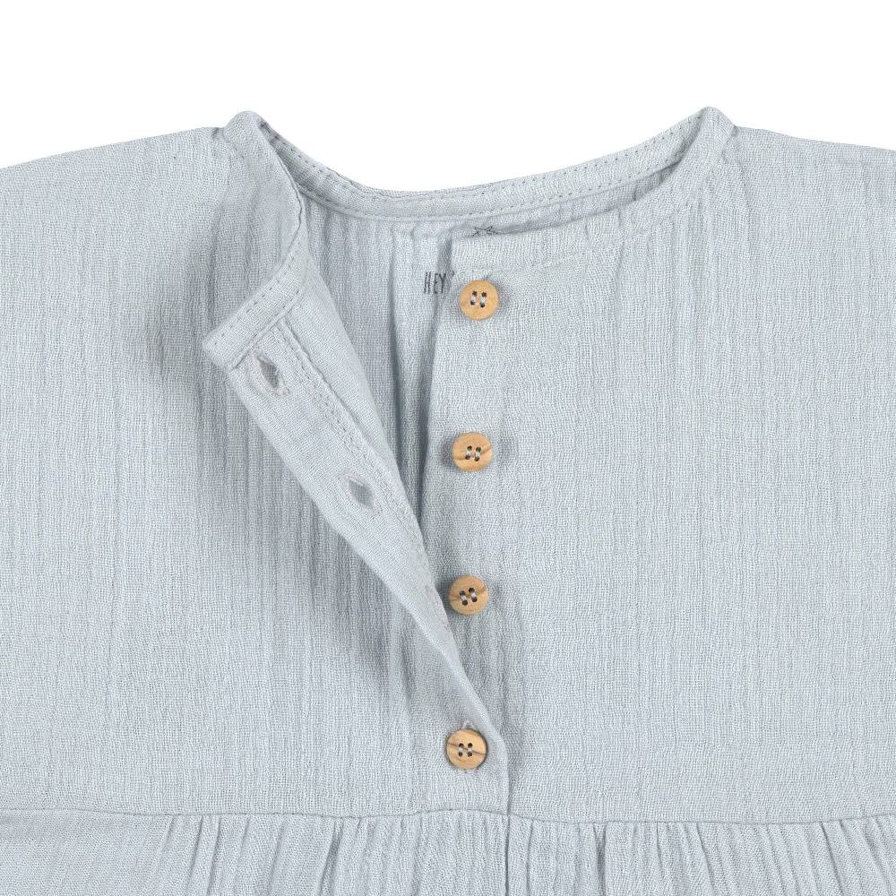 Lässig Musselin Kinderkleid - Bio Baumwolle, Blau Exklusivangebot