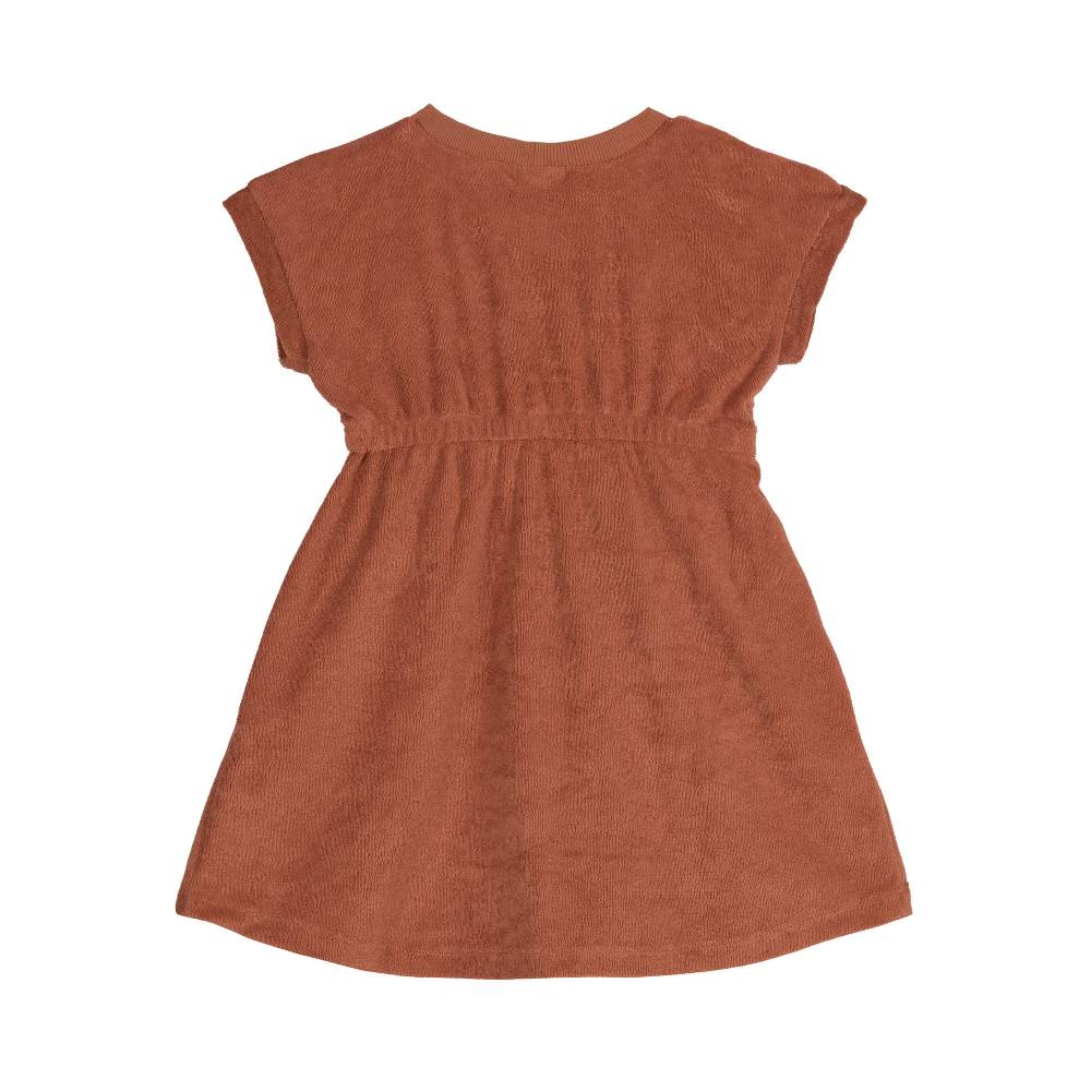 Lässig Frottee Kleid Kinder, Rostrot Weihnachtsangebot