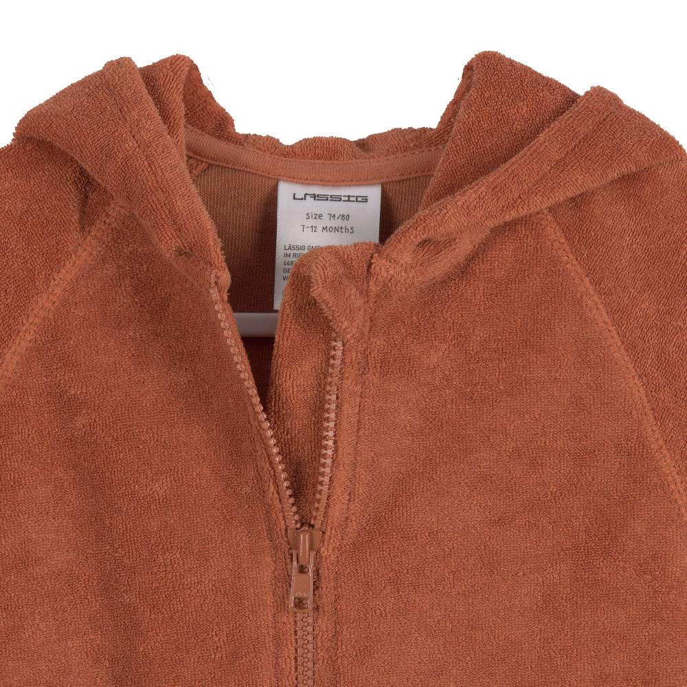 Lässig Frottee Jacke Kinder, Rostrot Zeitlich begrenztes Angebot