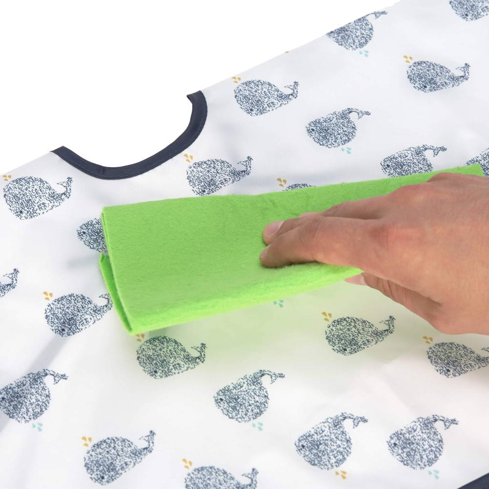 Lässig Ärmellätzchen - Bib Long Sleeve, Little Water Whale Große Rabatte