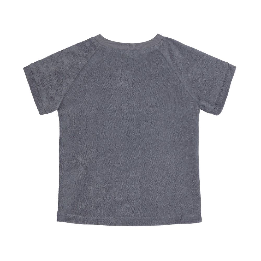 Lässig Frottee T-Shirt Kinder, Anthrazit Tiefpreis