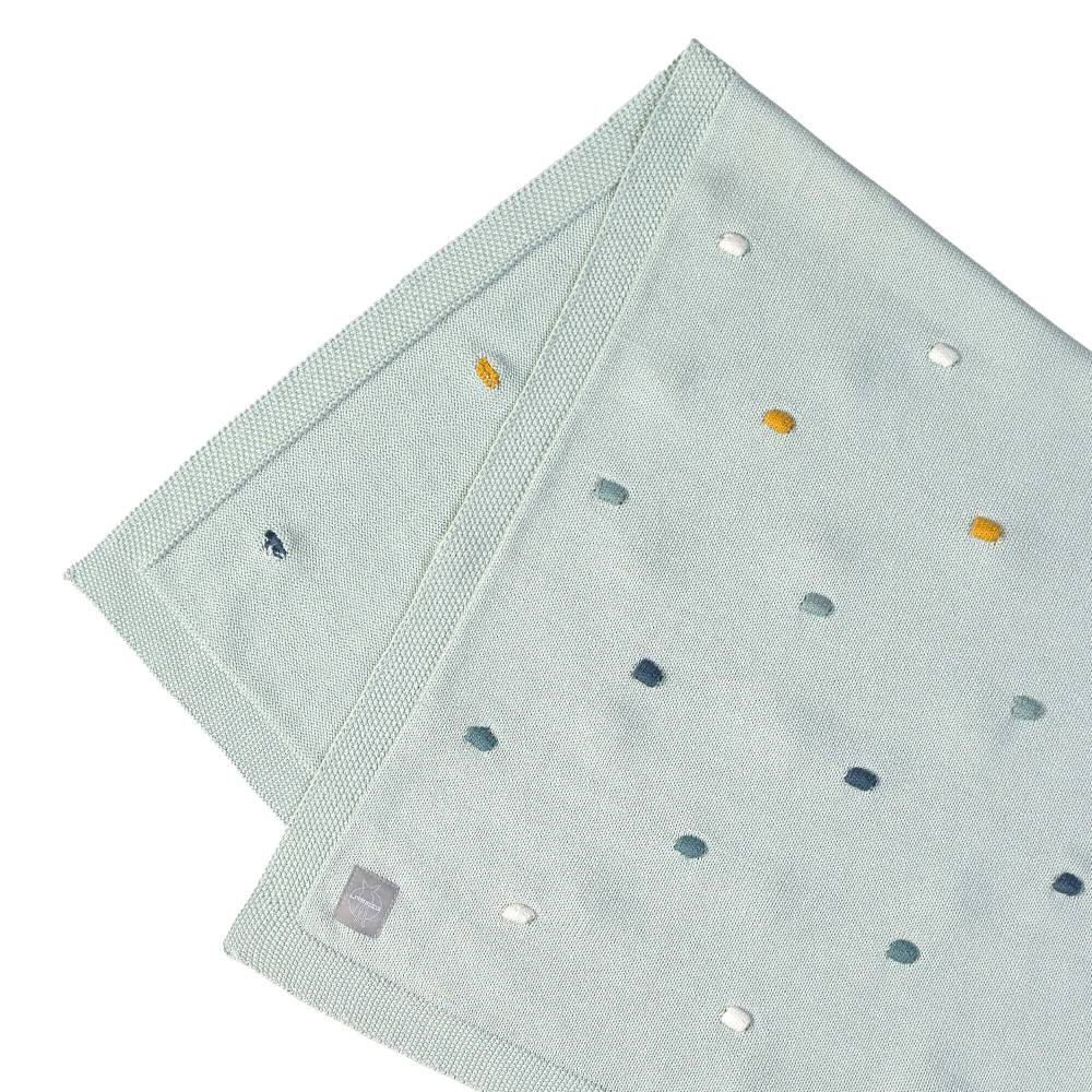 Lässig Babydecke - Bio Baumwolle, Dots, Light Mint Begrenzte Freigabe