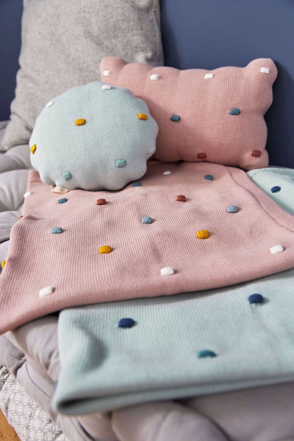 Lässig Babydecke - Bio Baumwolle, Dots, Light Mint Begrenzte Freigabe