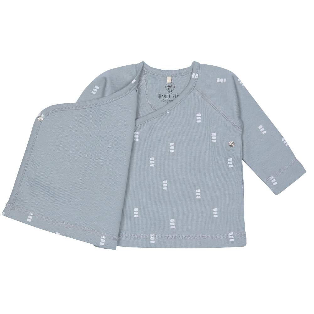 Lässig Baby Wickelshirt - Bio Baumwolle, Blocks, Hellblau Discount Store für neue Produkte