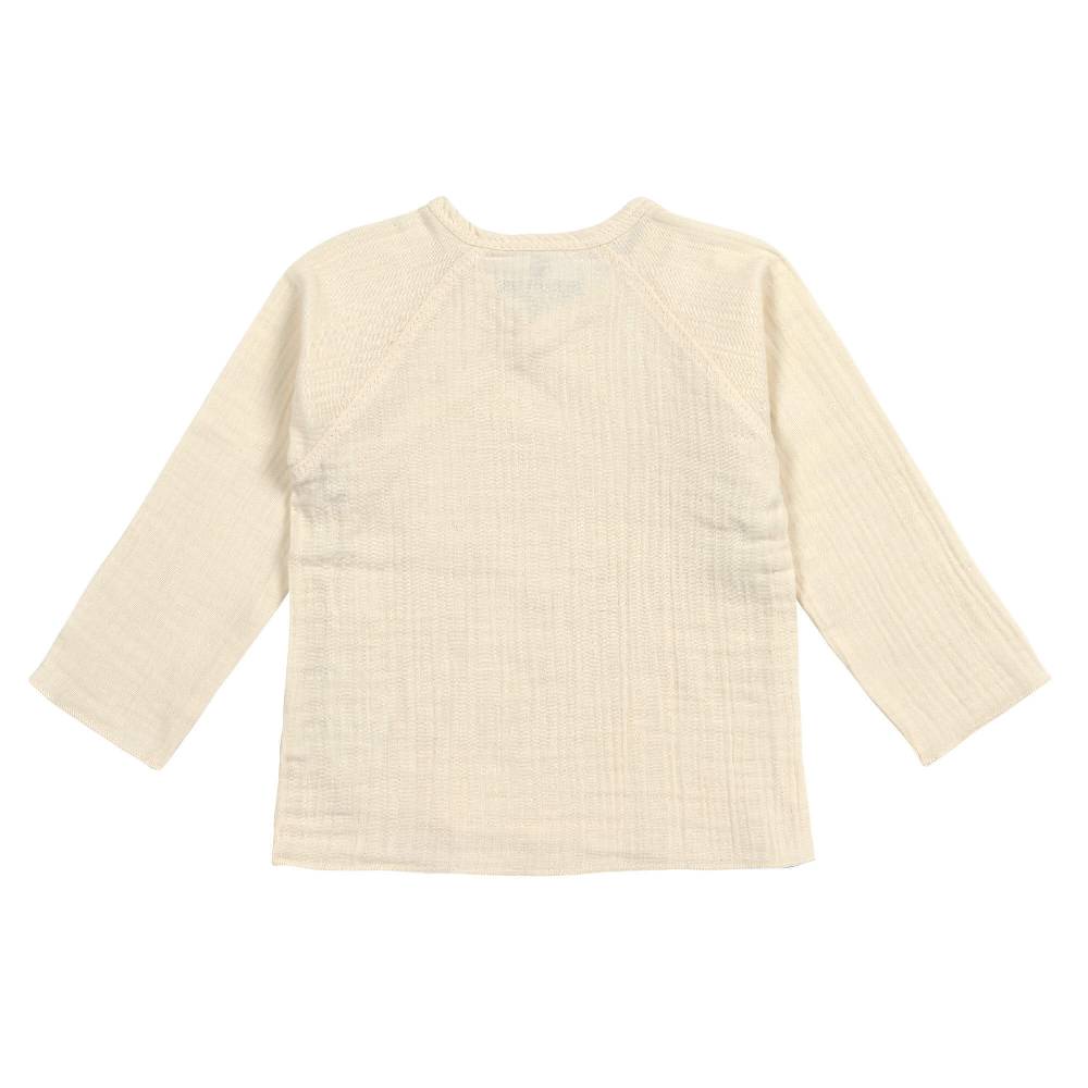 Lässig Musselin Wickelshirt - Bio Baumwolle, Hellgelb Super Rabatt