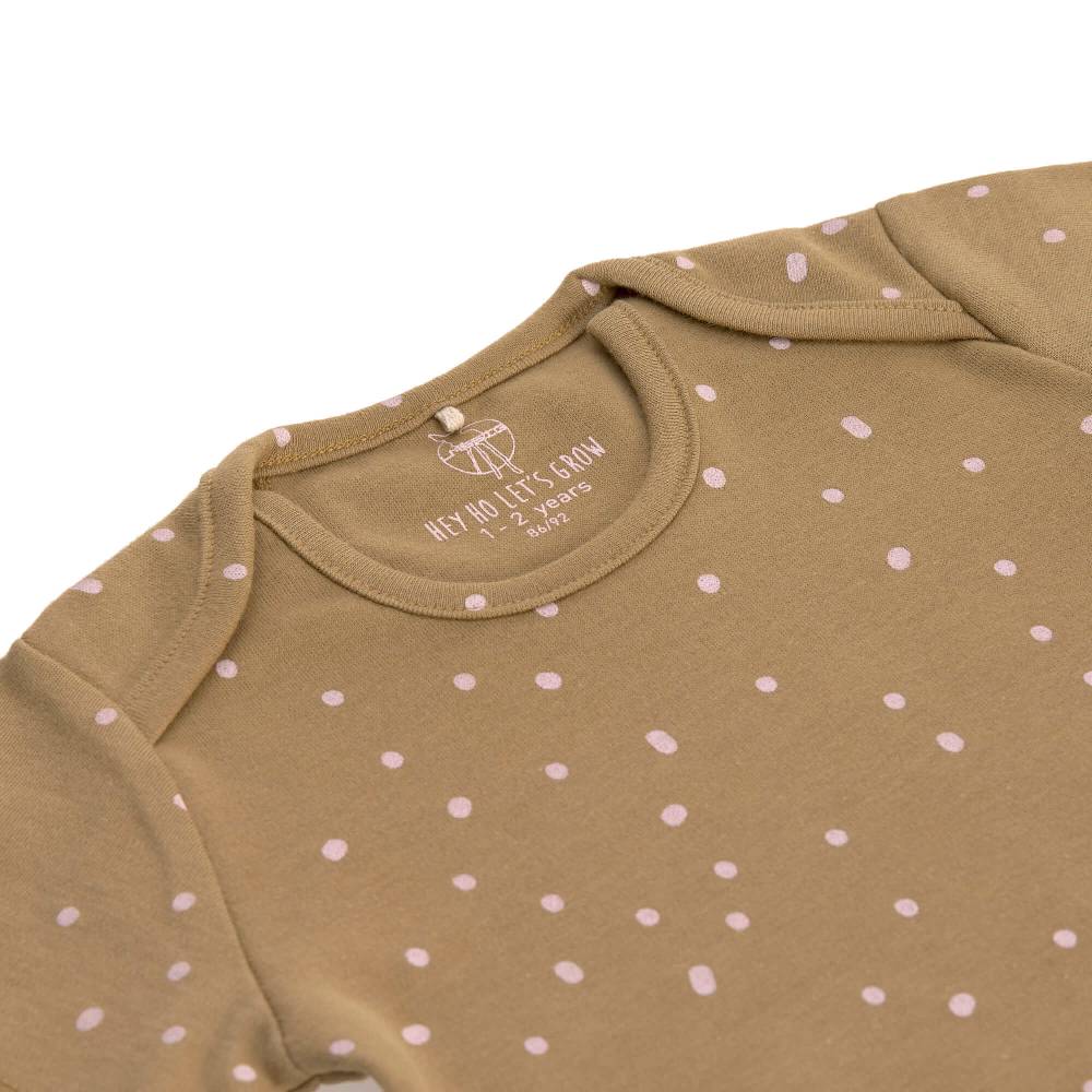 Lässig Baby Body langarm - Bio Baumwolle, Punkte, Gelb Black Friday Preise