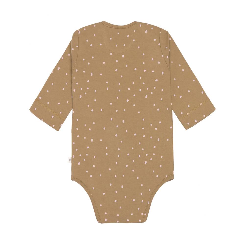 Lässig Baby Body langarm - Bio Baumwolle, Punkte, Gelb Black Friday Preise