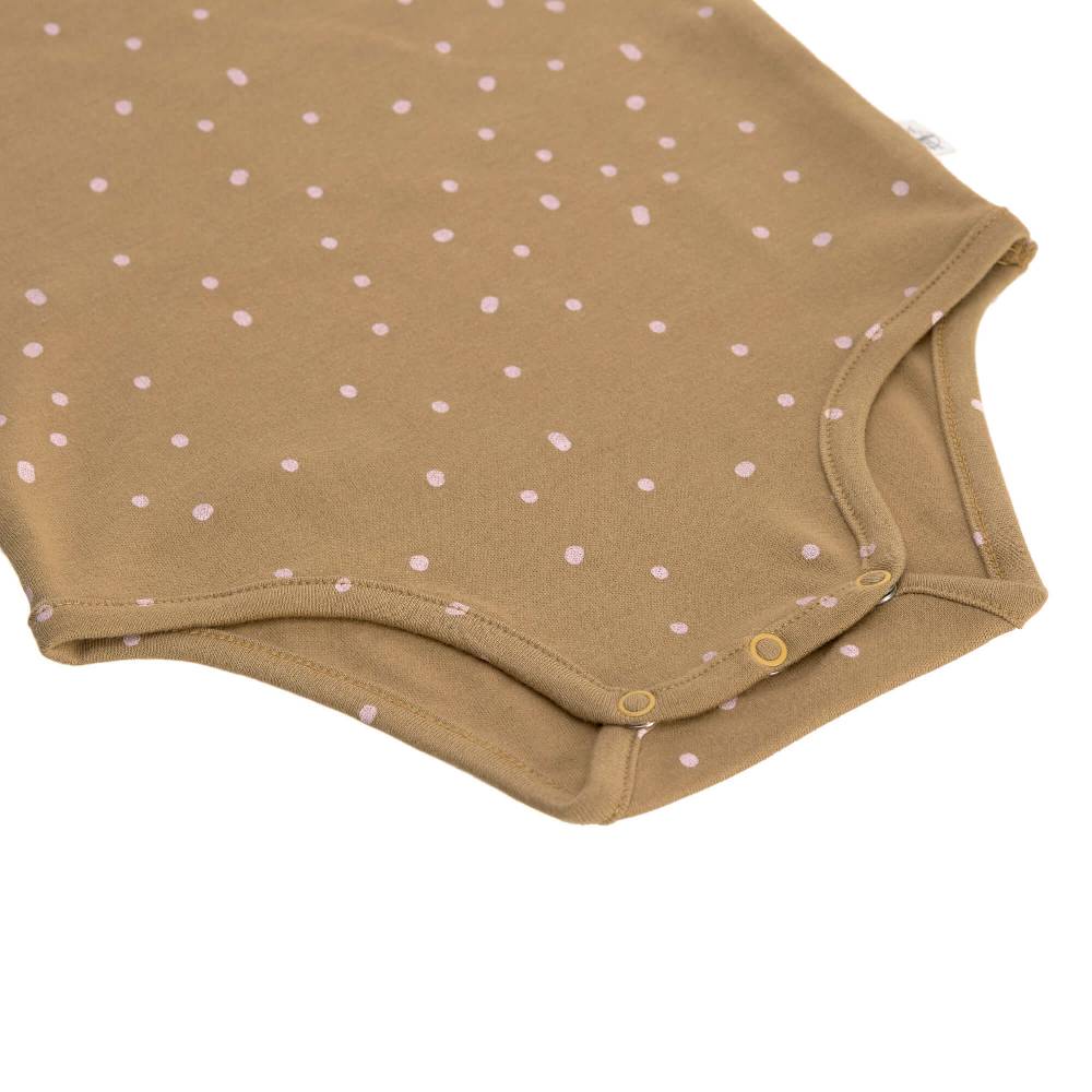 Lässig Baby Body langarm - Bio Baumwolle, Punkte, Gelb Black Friday Preise