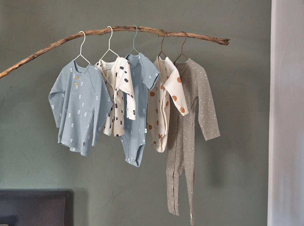 Lässig Baby Body langarm - Bio Baumwolle, Blocks, Hellblau 50% Rabatt für begrenzte Zeit