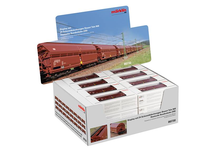 Märklin Display Schwenkdachwagen Bauart Tals 968 Neuheiten