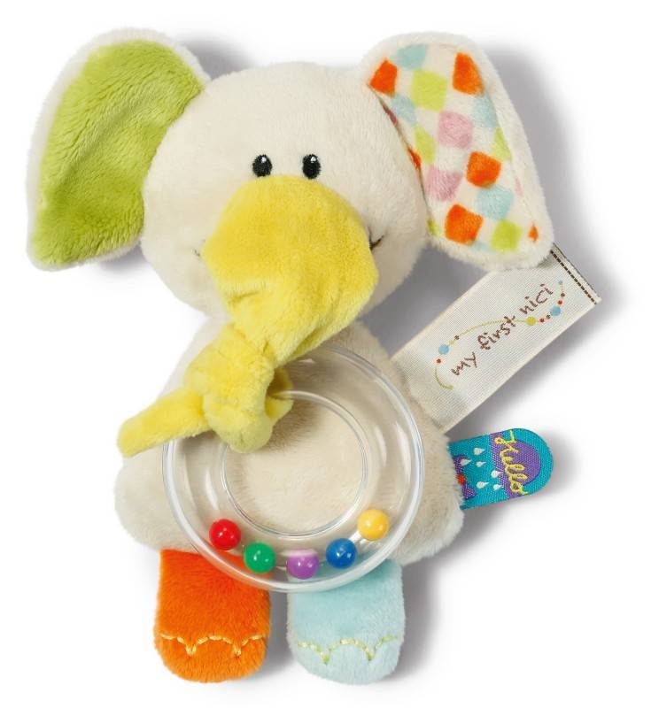 NICI Kuscheltier Elefant Dundi mit Ringrassel Begrenztes Angebot