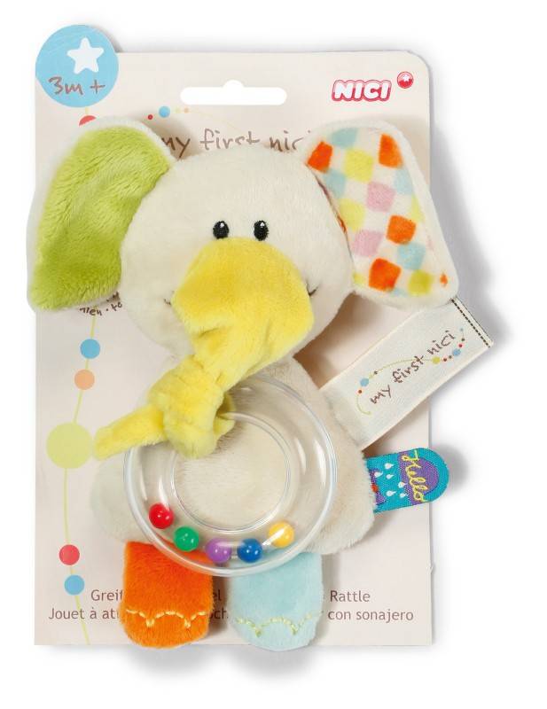 NICI Kuscheltier Elefant Dundi mit Ringrassel Begrenztes Angebot