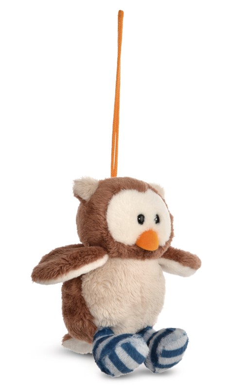 NICI Wendekuscheltier Eule Oscar gelb mit Loop NICI GREEN Lagerräumung