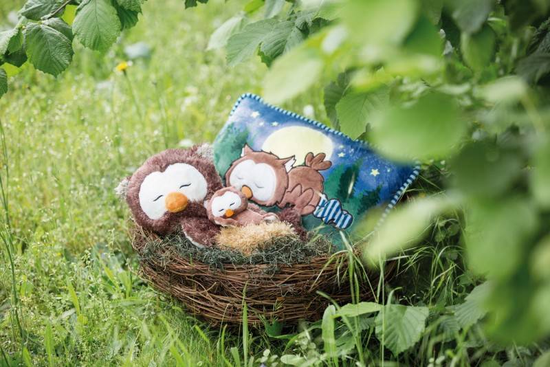 NICI Liegendes Kuscheltier Eule Oscar Räumungsverkauf