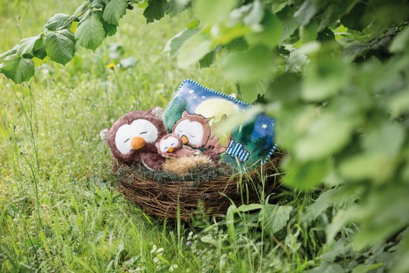 NICI Liegendes Kuscheltier Eule Oscar Räumungsverkauf