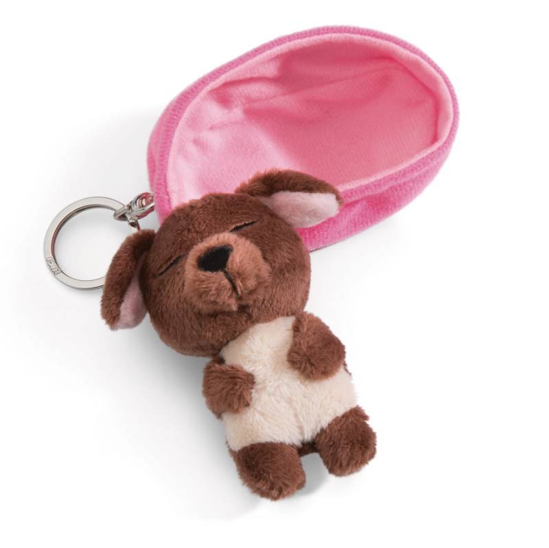 NICI Schlüsselanhänger Sleeping Pets Hund braun Lagerräumung