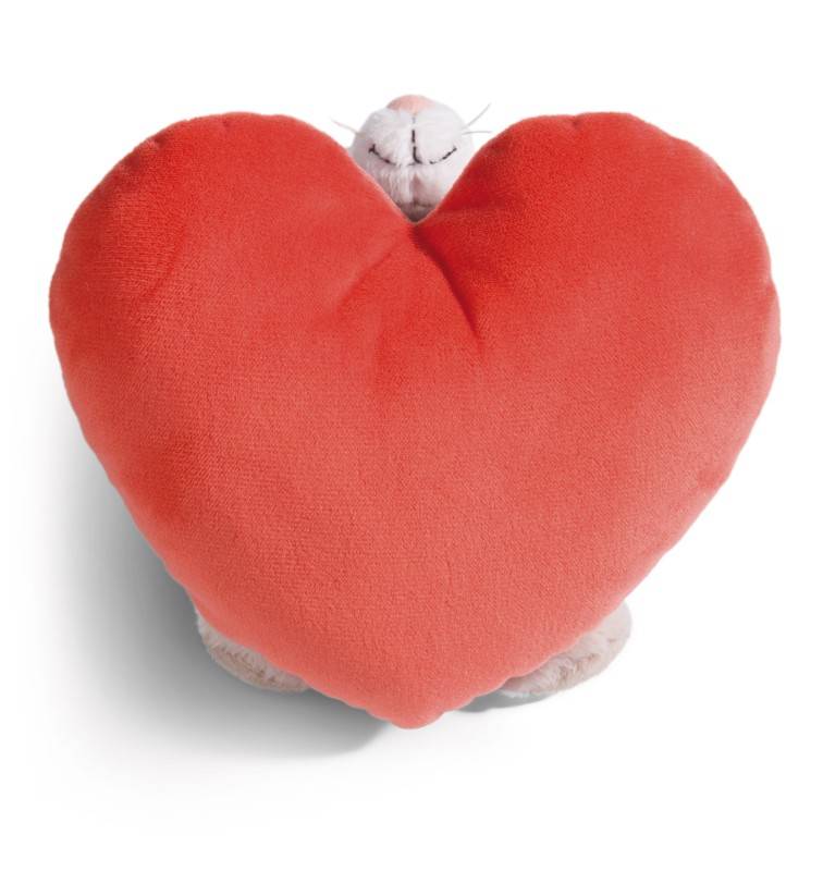 NICI Kuscheltier Love Katze auf Herz liegend NICI GREEN Nur für heute