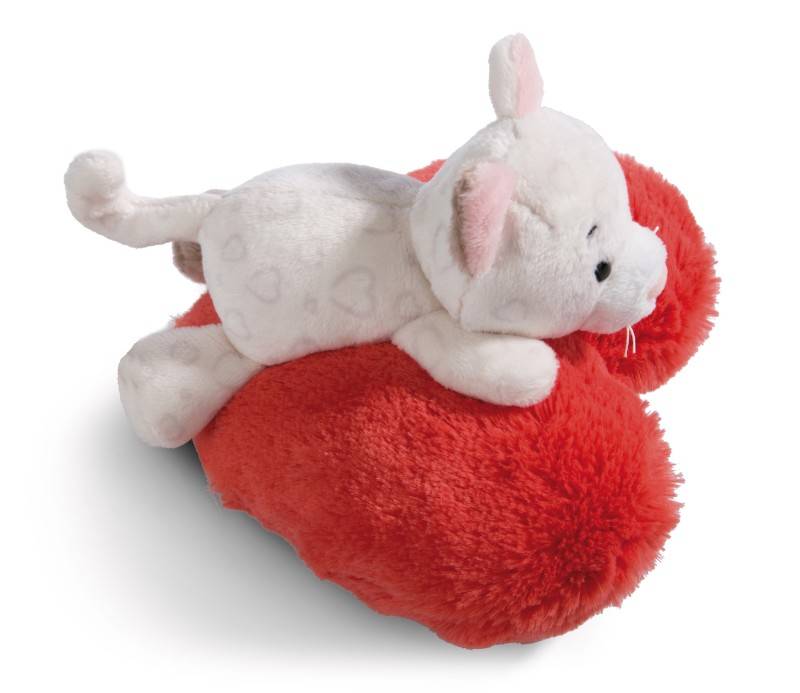 NICI Kuscheltier Love Katze auf Herz liegend NICI GREEN Sonderangebot der Fabrik