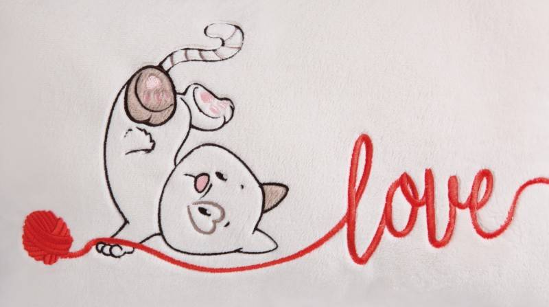 NICI Rechteckiges Kissen Katze "Love" NICI GREEN Discount Store für neue Produkte