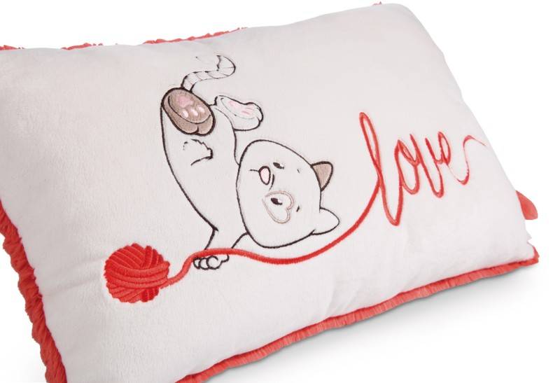 NICI Rechteckiges Kissen Katze "Love" NICI GREEN Discount Store für neue Produkte