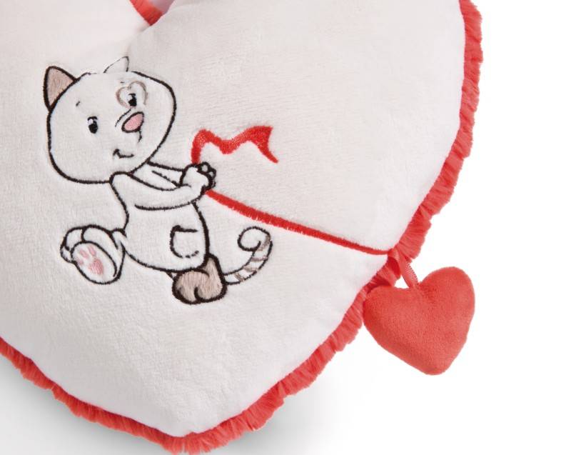 NICI Herzförmiges Kissen Love Katze NICI GREEN Nur noch ein Tag übrig