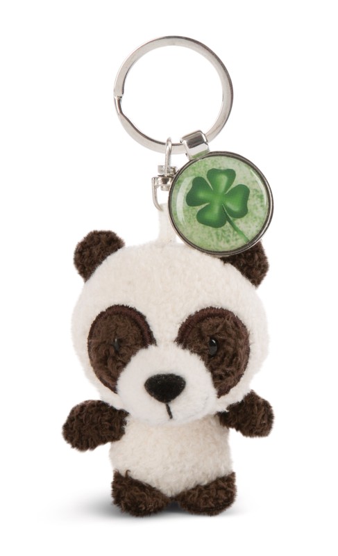 NICI Schlüsselanhänger Panda mit Anhänger 'Kleeblatt' zollfrei