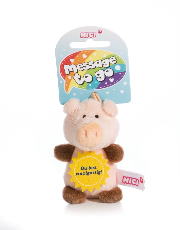 NICI Anhänger Schwein "Du bist einzigartig" Super Rabatt