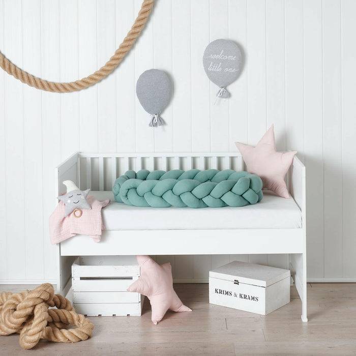 Nordic Coast Company Bettschlange geflochten Mint Strick Cyber Monday