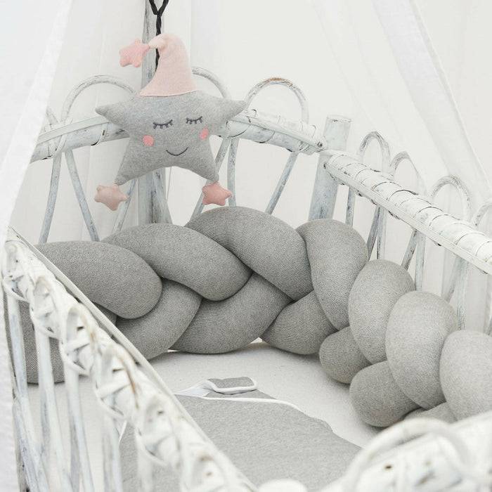 Nordic Coast Company Bettschlange geflochten Grau Strick XL Osterangebot
