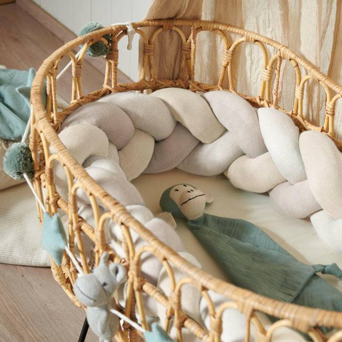 Nordic Coast Company Bettschlange geflochten Trio Beige Sand Natur XL Neueste Mode