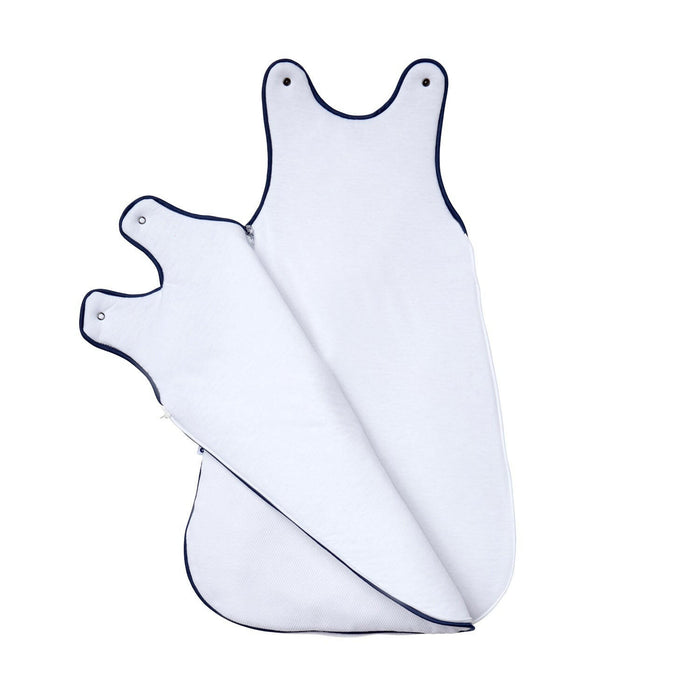 Nordic Coast Company Baby Schlafsack Weiß-Blau Große Rabatte