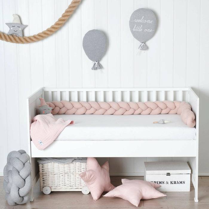 Nordic Coast Company Bettschlange geflochten Rosa Jersey Neuheiten