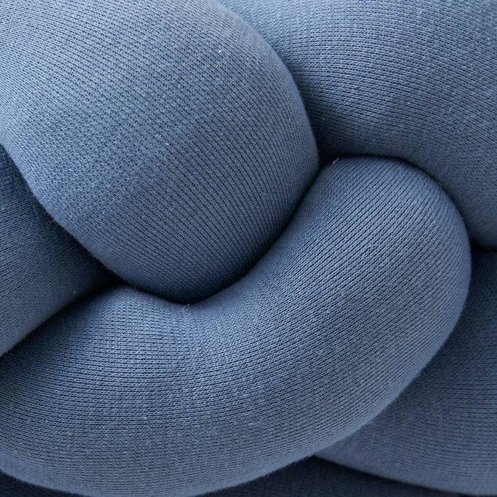 Nordic Coast Company Bettschlange geflochten Blau Jersey Sonderangebote