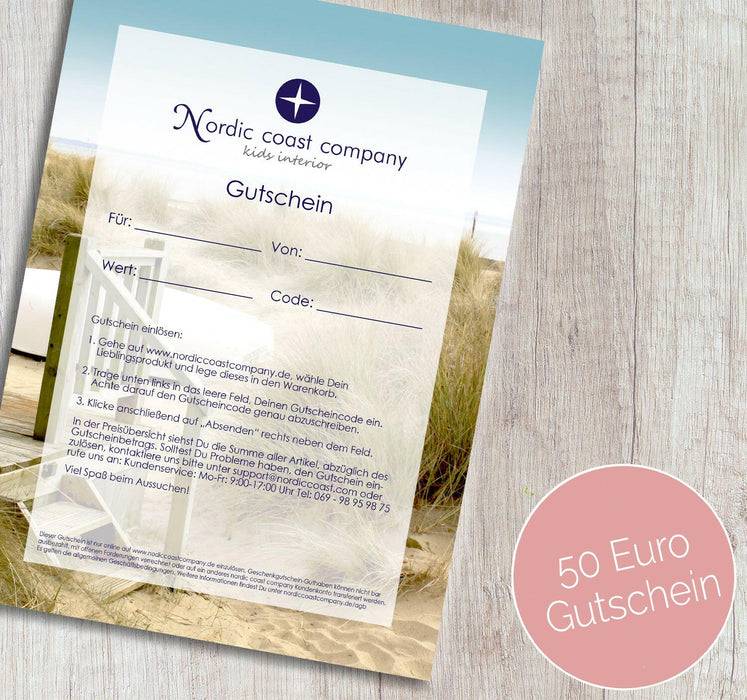 Nordic Coast Company Gutschein 50 Euro Fabrik Onlineshop