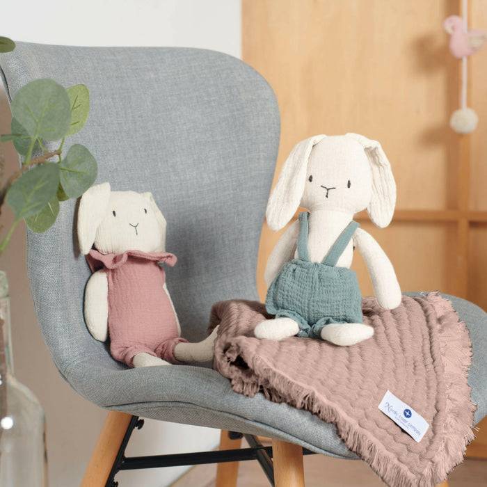 Nordic Coast Company Musselin Fransendecke Altrosa Exklusive Angebote