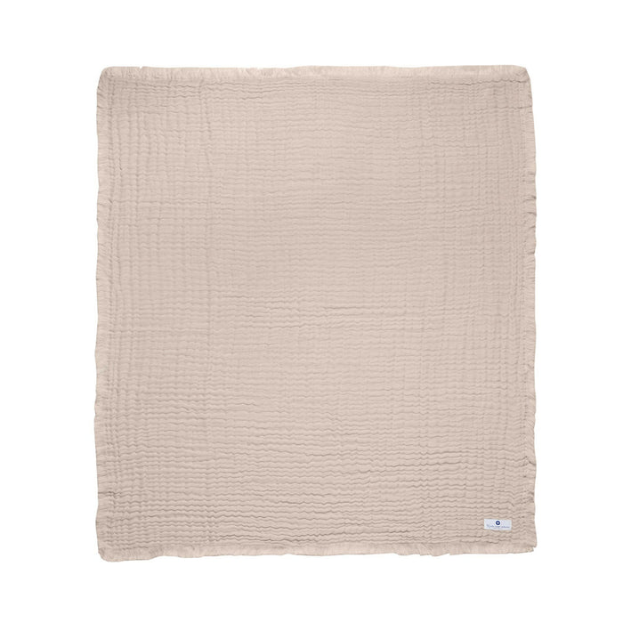 Nordic Coast Company Musselin Fransendecke Beige Blitzangebot