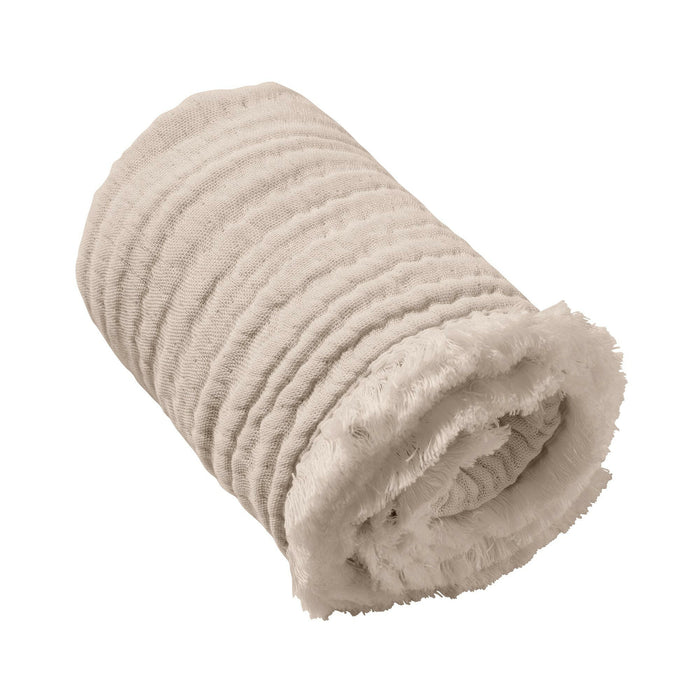Nordic Coast Company Musselin Fransendecke Beige Blitzangebot