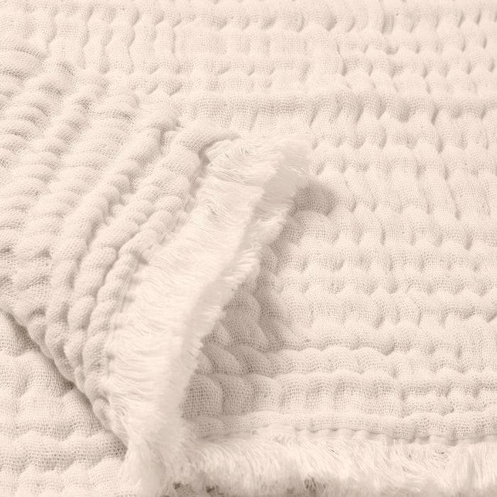 Nordic Coast Company Musselin Fransendecke Puder Bestseller