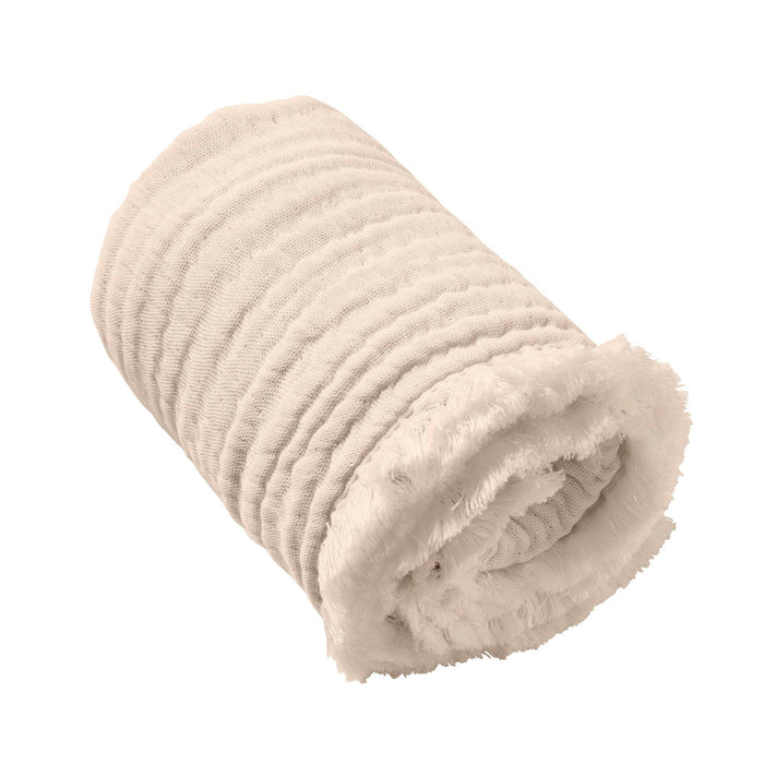 Nordic Coast Company Musselin Fransendecke Puder Bestseller