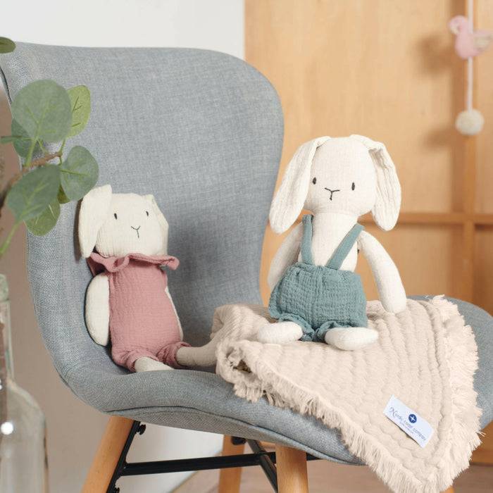 Nordic Coast Company Musselin Fransendecke Puder Bestseller