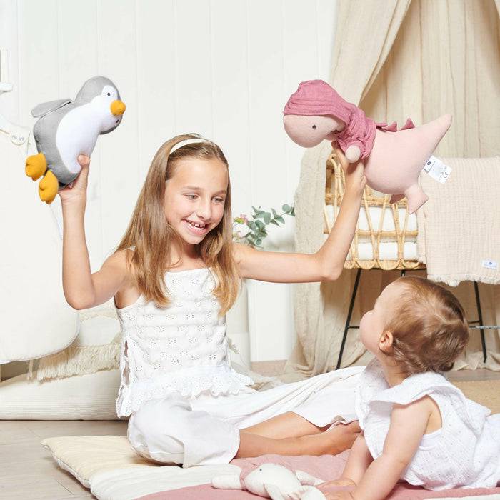 Nordic Coast Company Spieluhr Baby Pinguin Grau Sonderangebot der Fabrik
