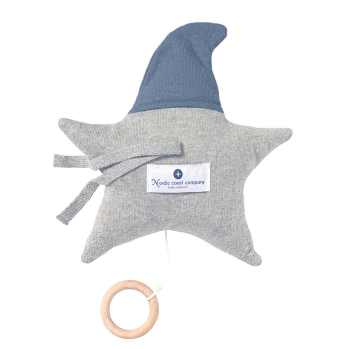Nordic Coast Company Baby Set "Stern" Spieluhr + Rassel Blau Vierteljährliche Förderung